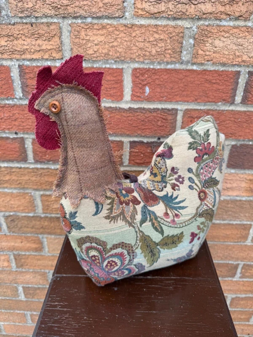 Tapestry Chicken Doorstop