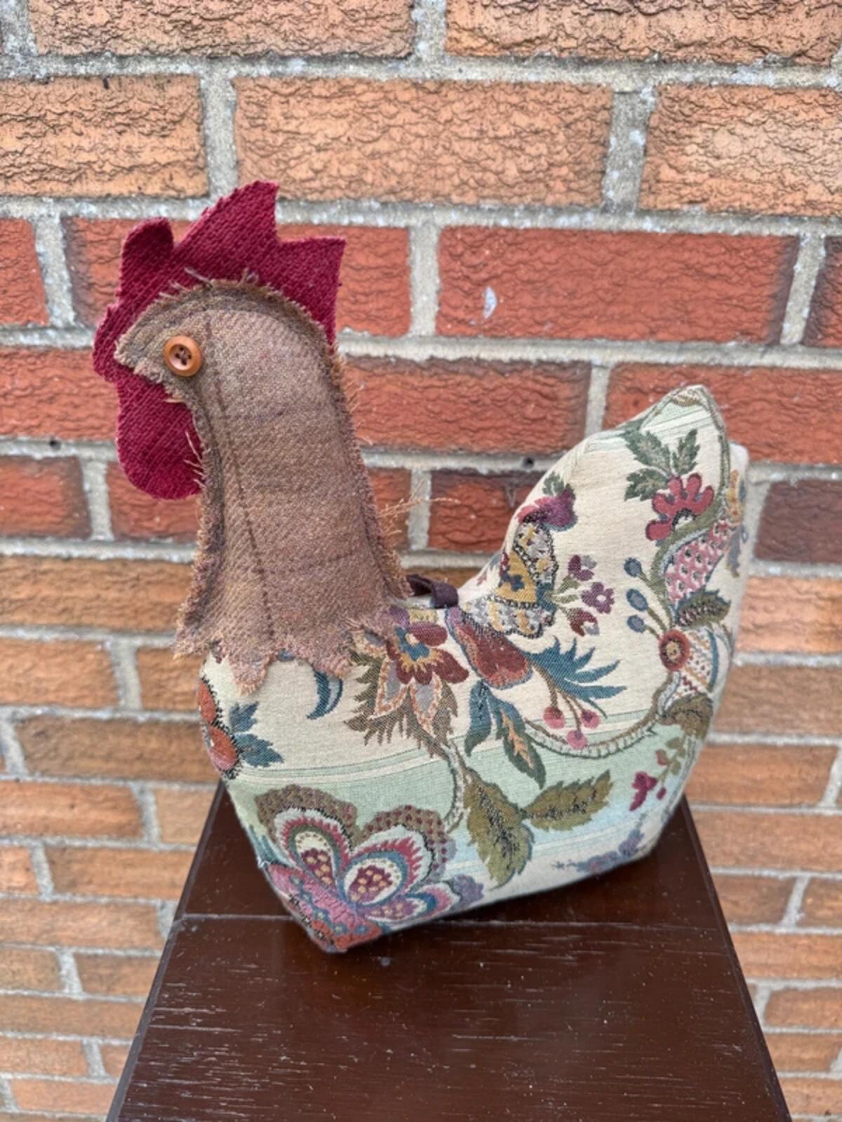 Tapestry Chicken Doorstop