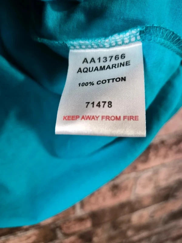 Cotton Traders Teal Cotton Top - Size 2XL