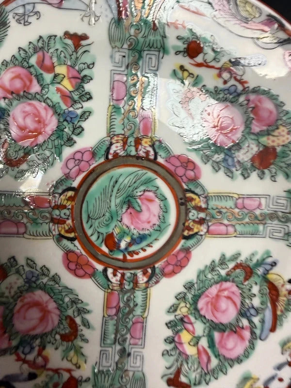 Vintage Chinese Famille Rose Medallion Porcelain Plate