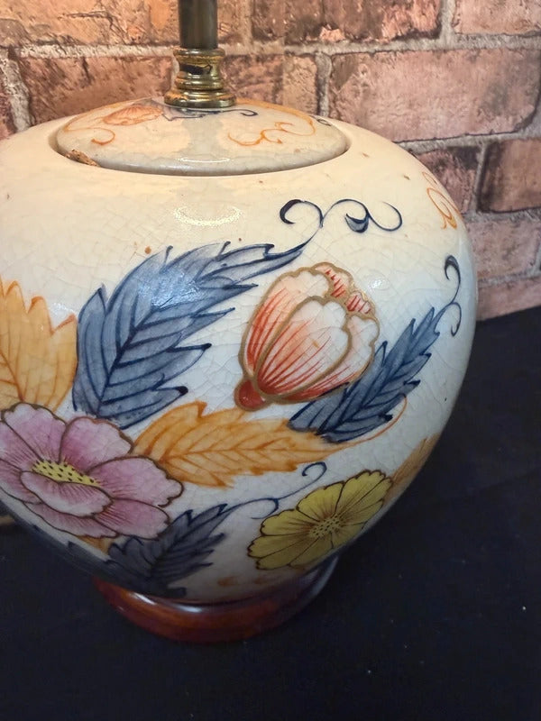 Chinese Ceramic Crackle Glaze Lamp