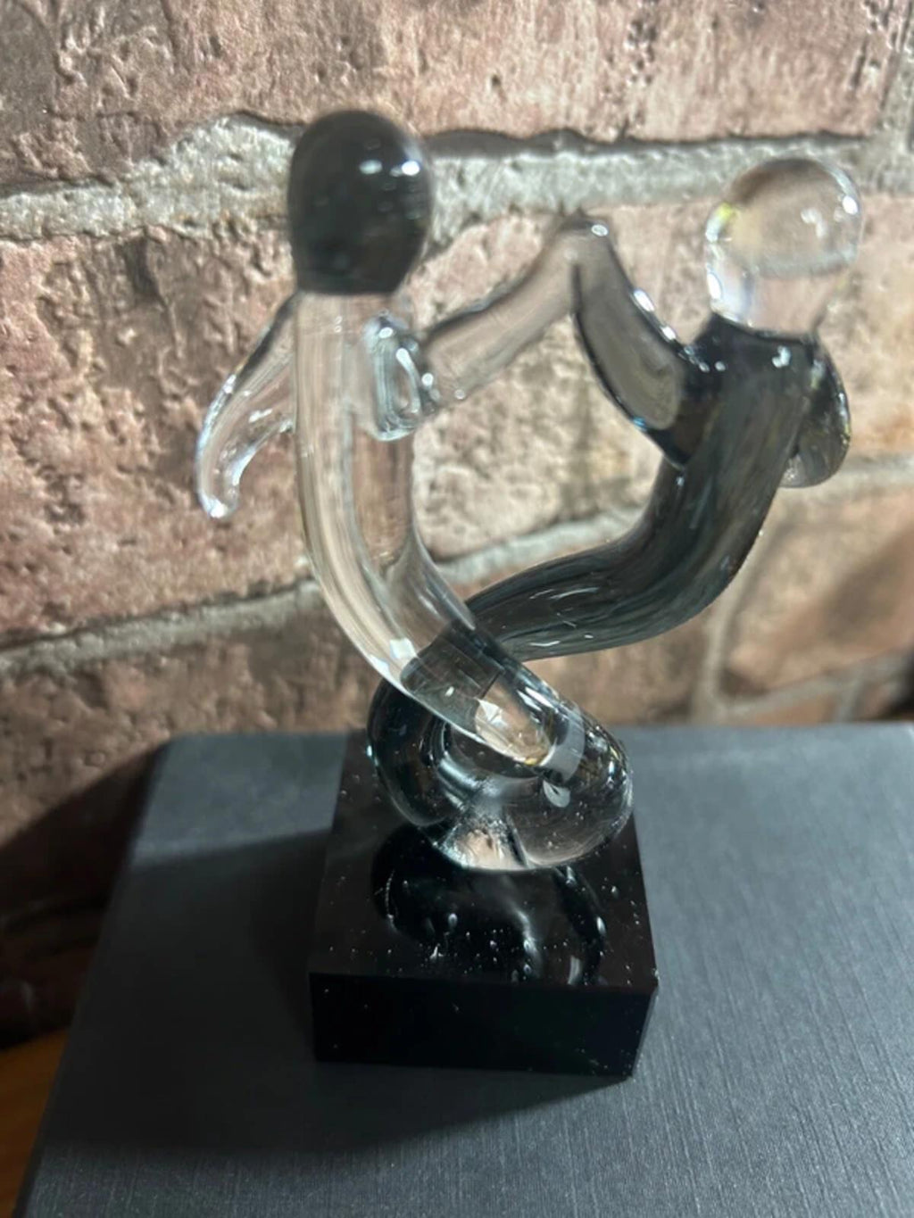 Pair of Newark Glass Rumba Sculptures