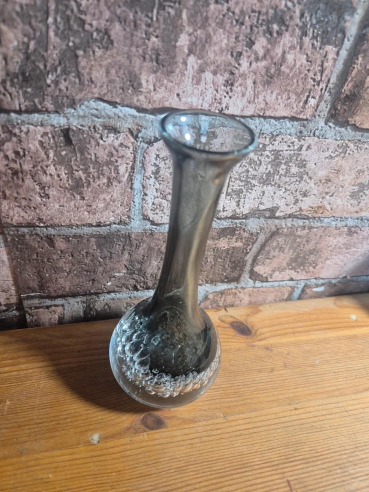 Scandinavian art glass stem vase