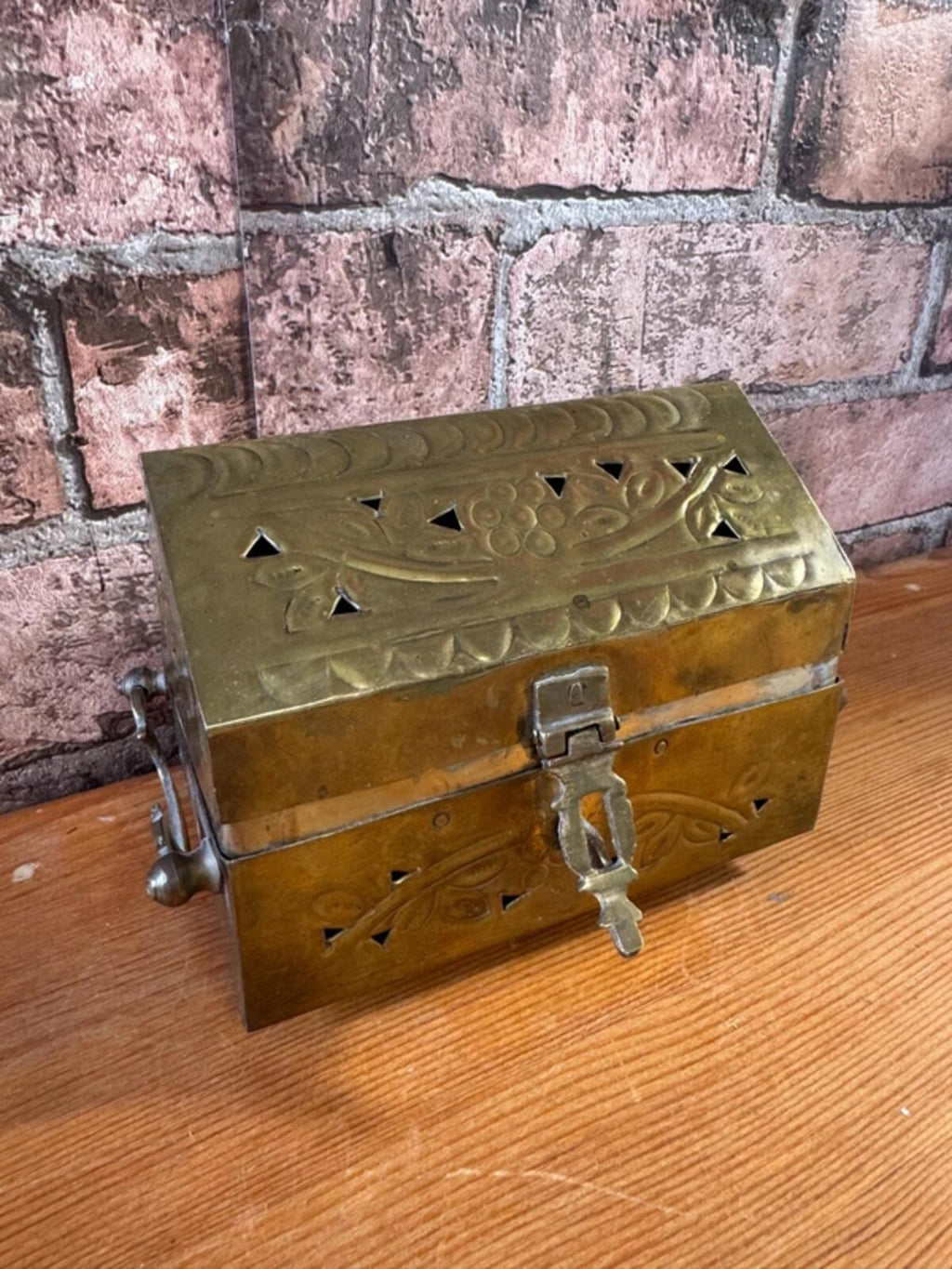 Vintage Brass Trinket Box