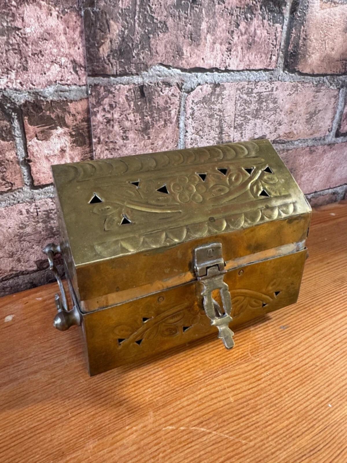 Vintage Brass Trinket Box