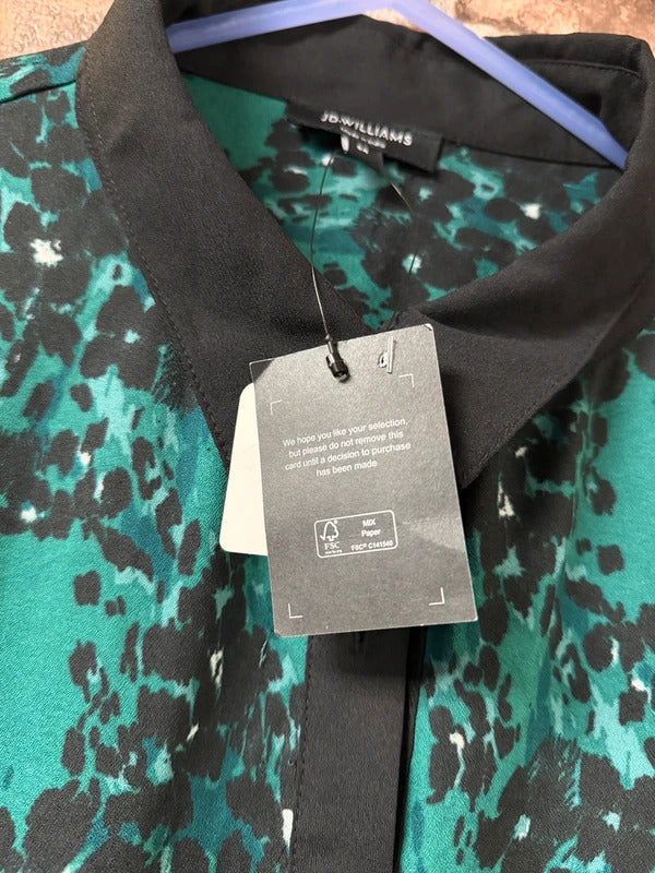 JD Williams Green Leopard Dress - Size 24