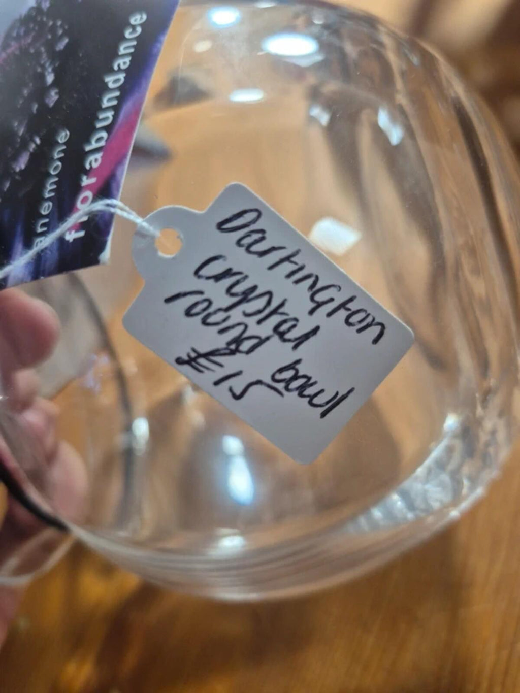 Dartington crystal round bowl