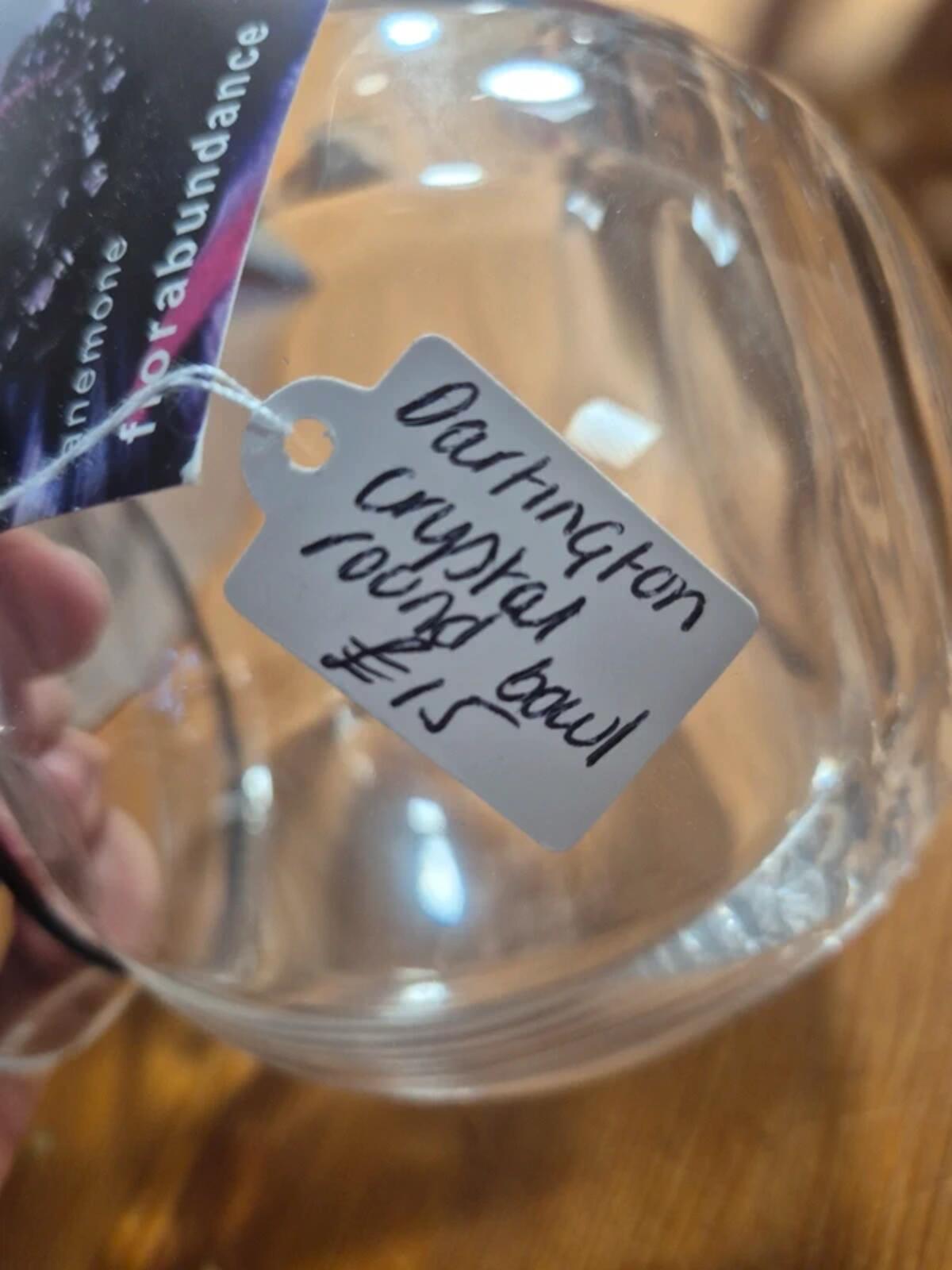 Dartington crystal round bowl