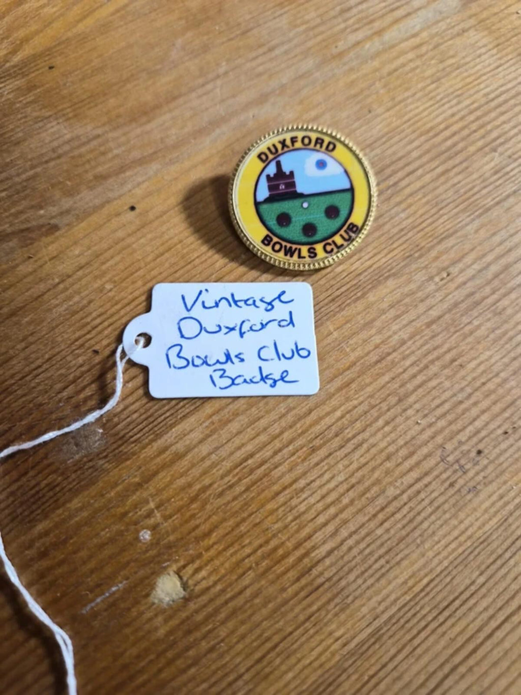 Vintage Duxford Bowls Club Badge
