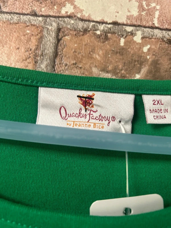 'Lucky and Blessed' Quacker Factory by Jeanne Bice Plus Size Top - Size 22