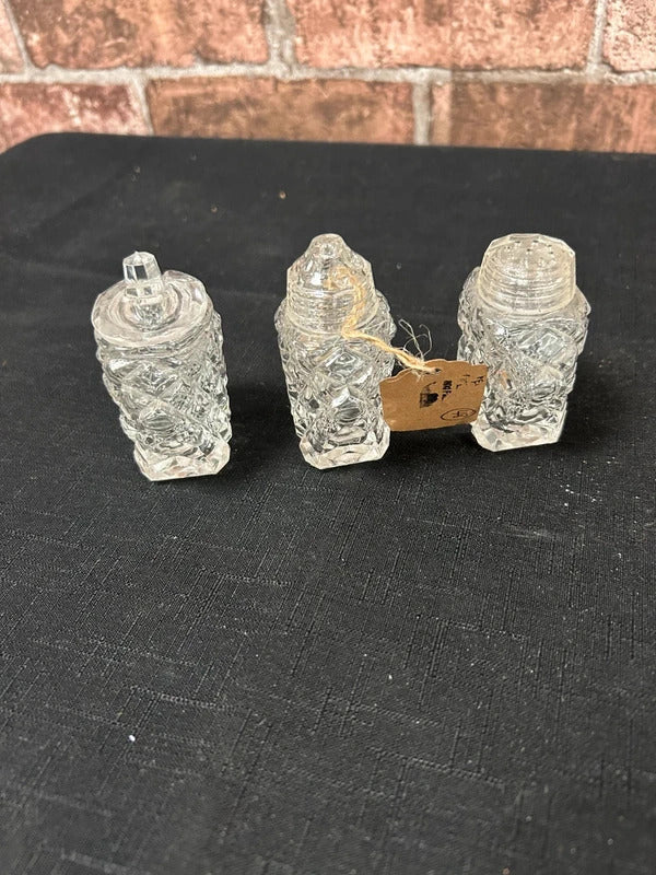 Bohemian Crystal Cruet Set