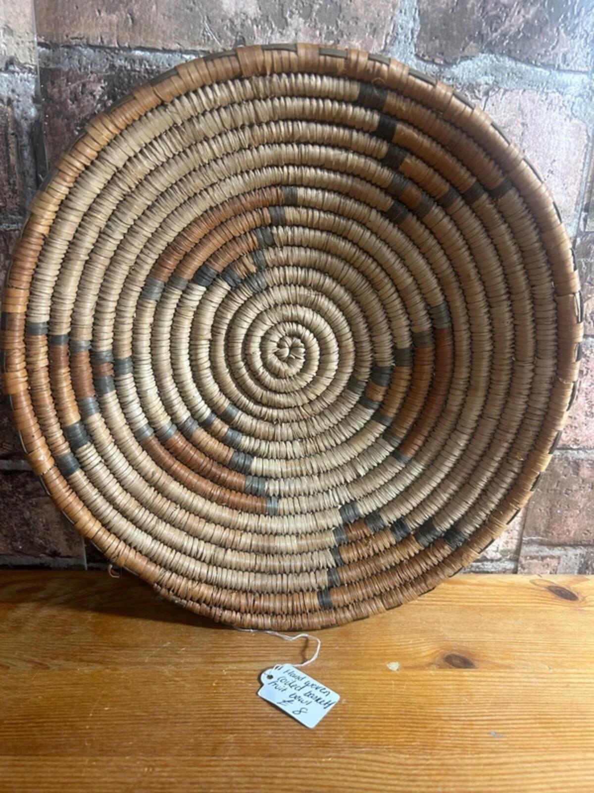 Hand Woven Coiled Basket/Fruit Bowl