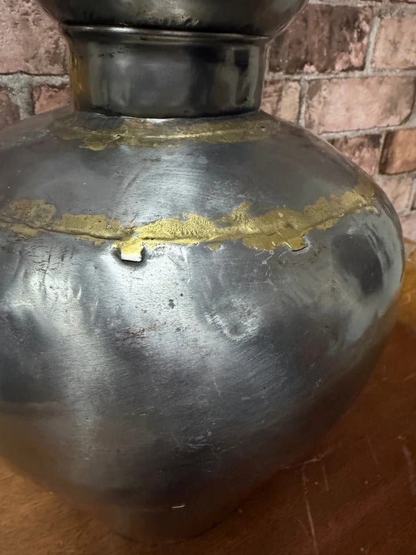 Antique Indian Metal with Brass Soldering Lamp