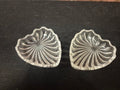 Art deco Heart shape glass trinket dish
