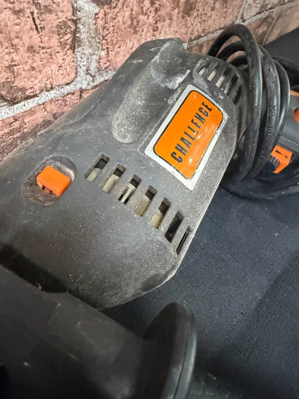 Challenge Corded Hammer Drill with Wire Brush Attachment