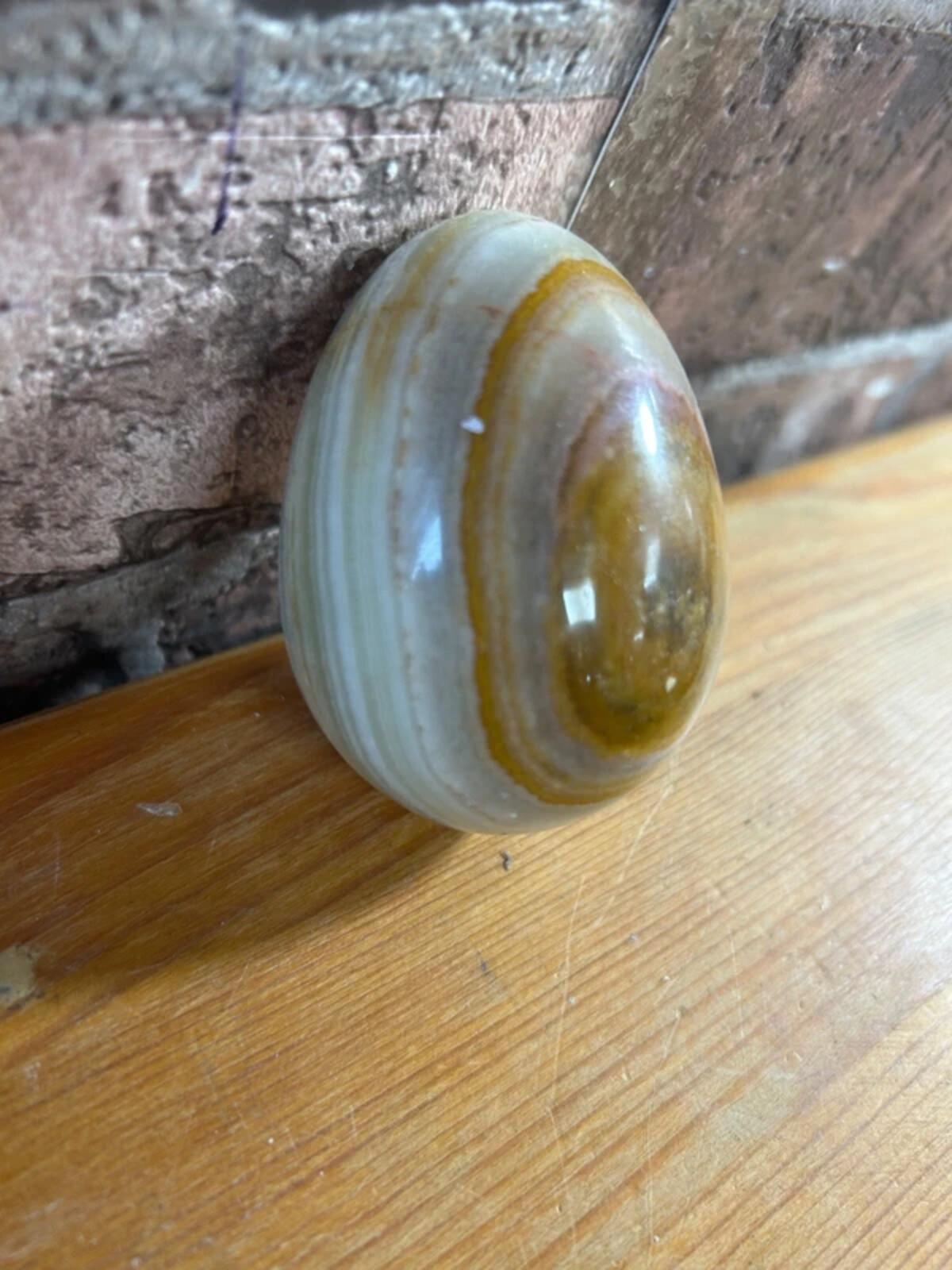 Polished Onyx Egg Ornament