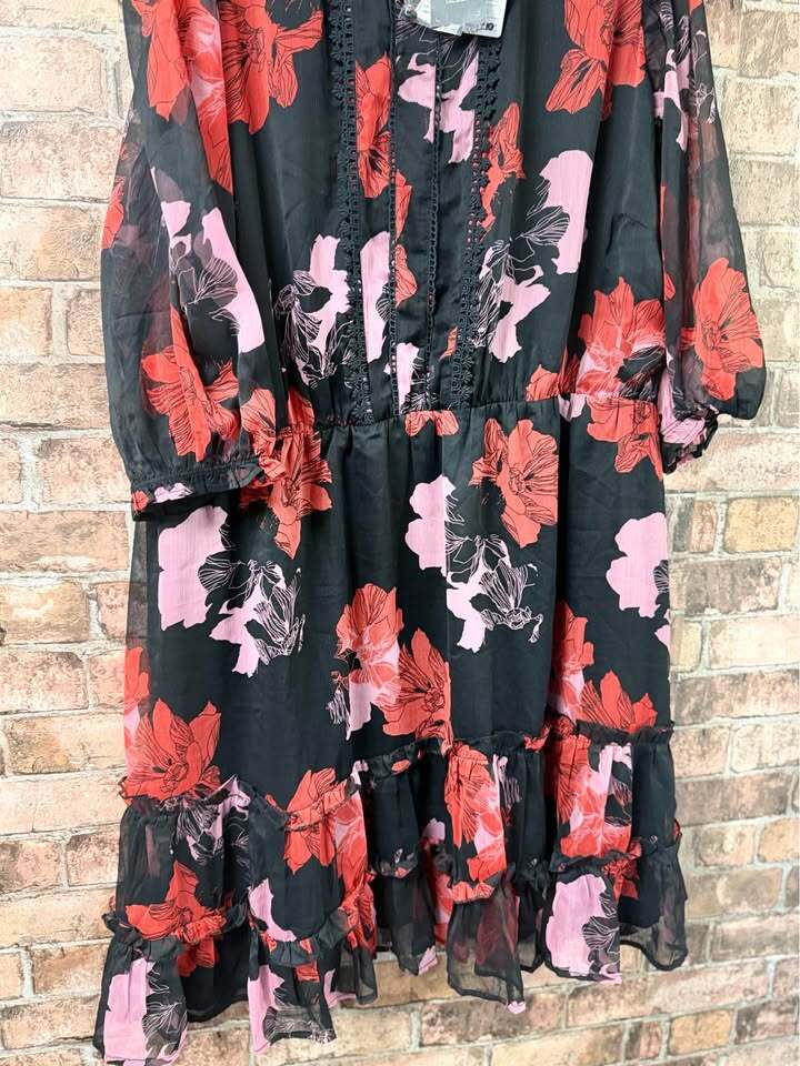 JD Williams Floral Midi Dress - Size 24