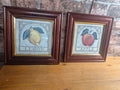 Pair of vintage orchard fruit prints