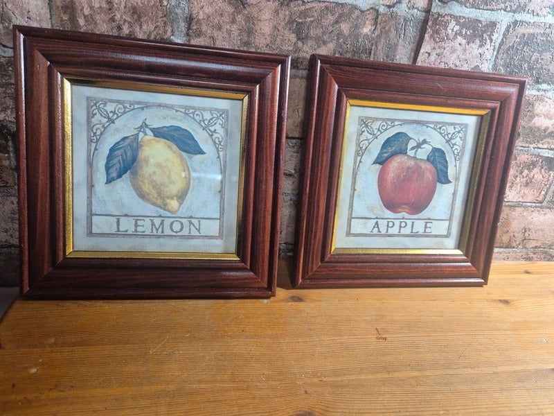 Pair of vintage orchard fruit prints