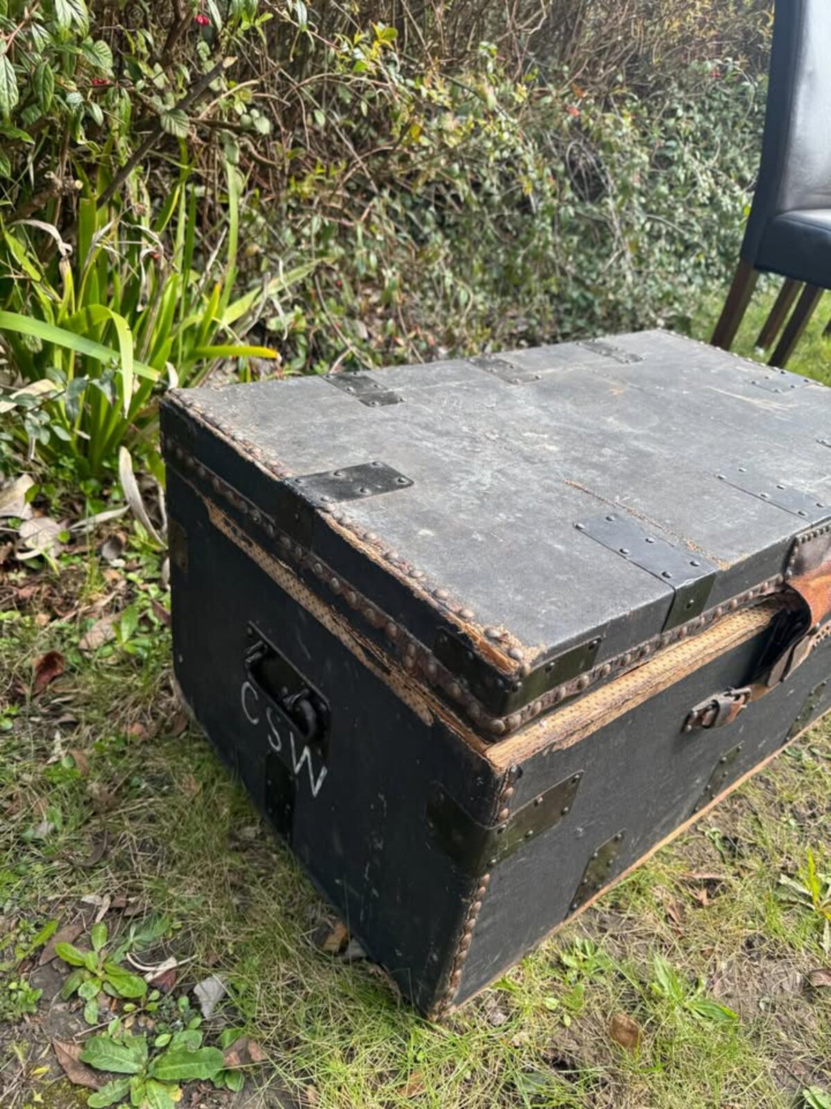 Antique A Boswell 19th Century Steamer Trunk