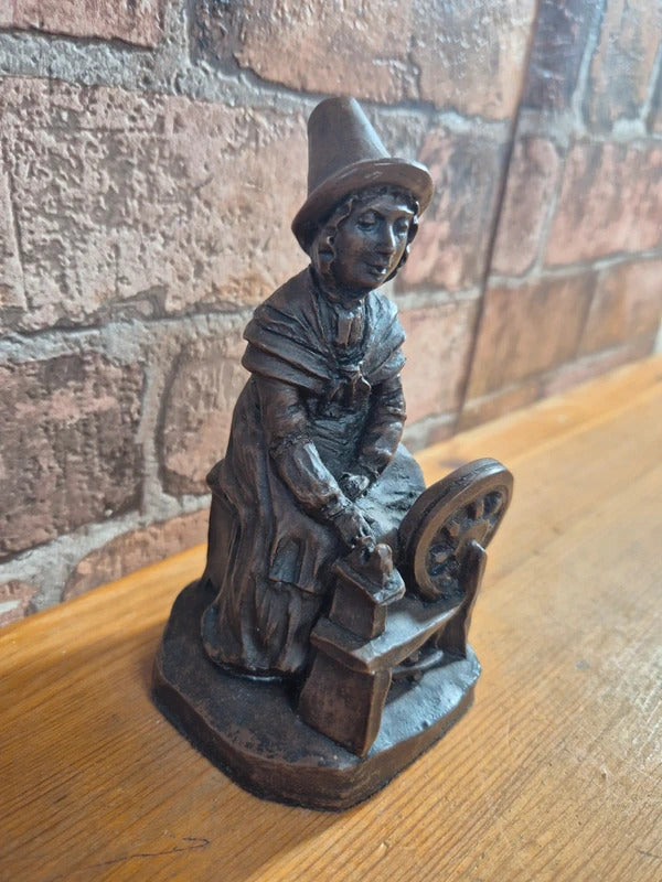 Sewing lady coal figure