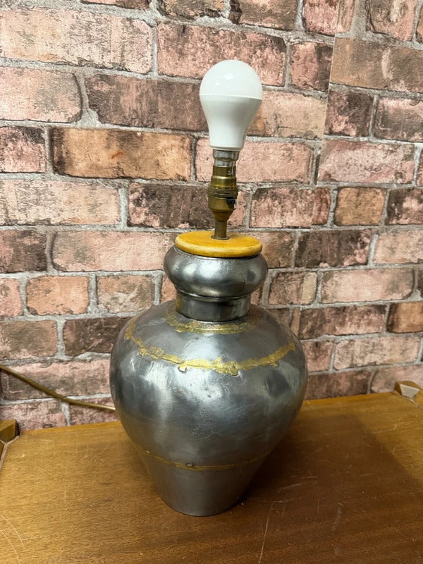 Antique Indian Metal with Brass Soldering Lamp