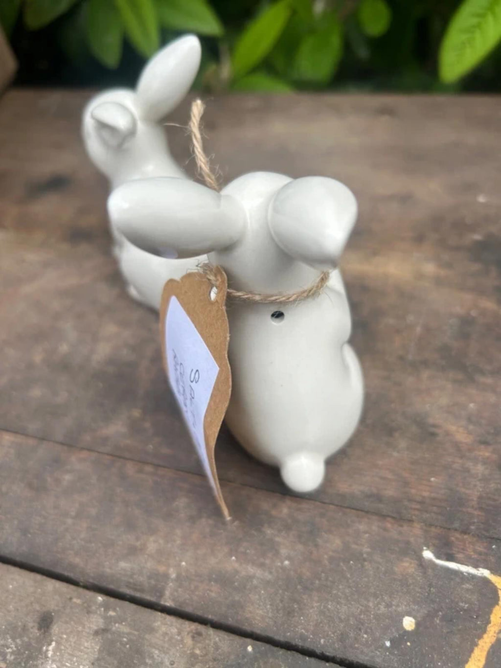 Vintage Ceramic Rabbit Salt and Pepper Pots