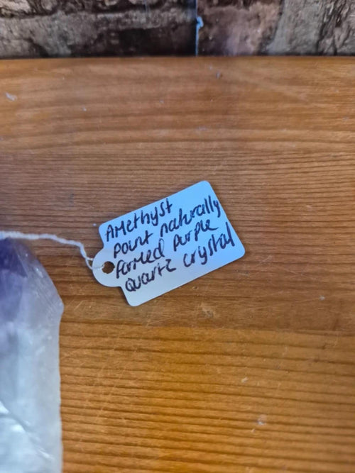 Amethyst Point naturally formed quartz crystal