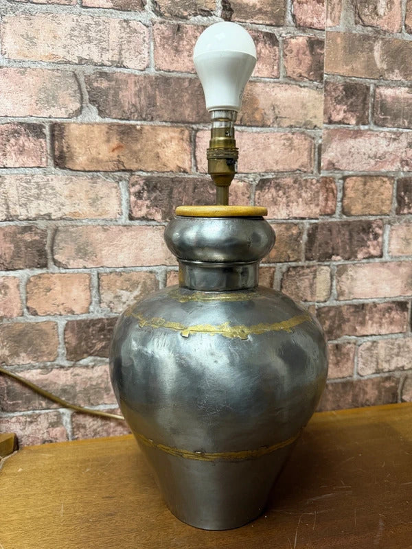 Antique Indian Metal with Brass Soldering Lamp