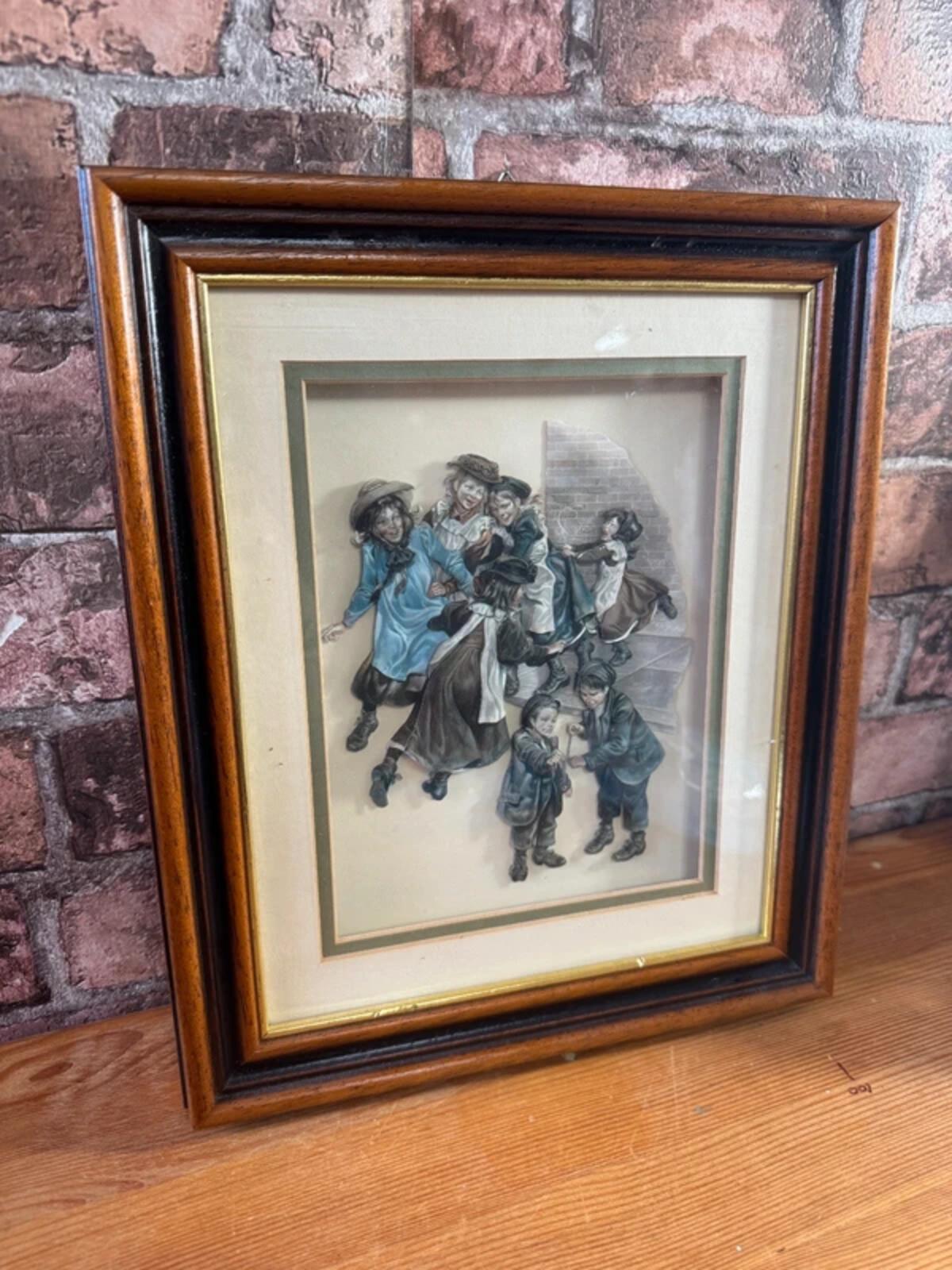 Vintage Wooden Framed 3D Wall Art
