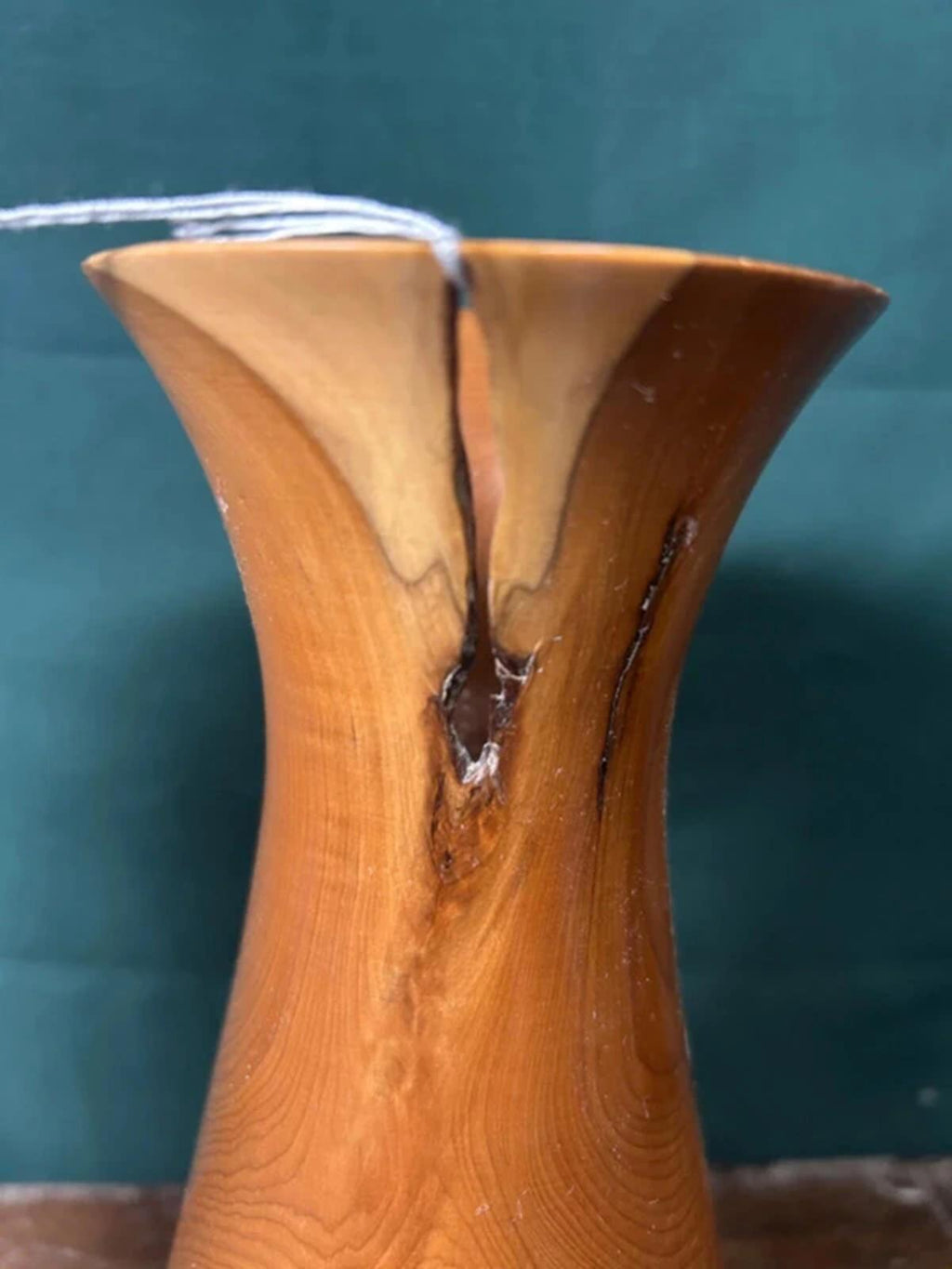 Walnut Wood Spun Vase
