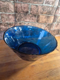 Cobalt blue shells/seahorse bowl