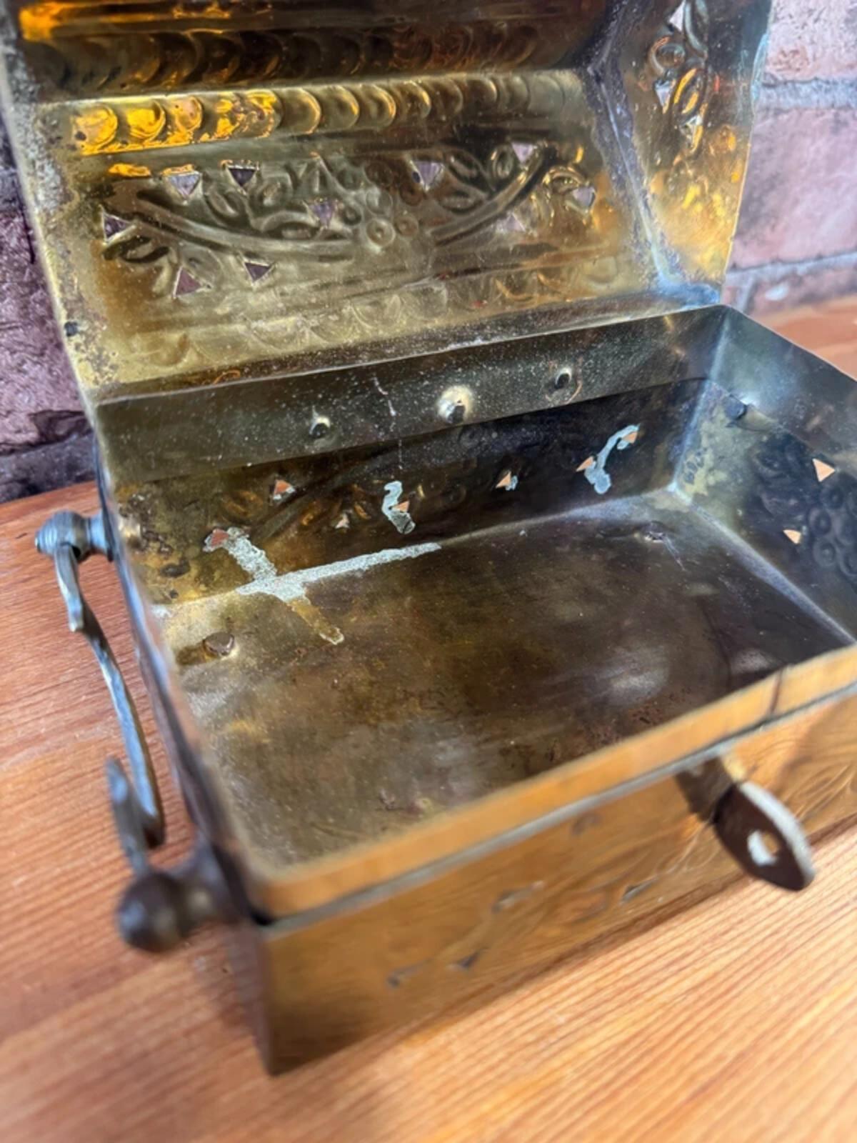 Vintage Brass Trinket Box