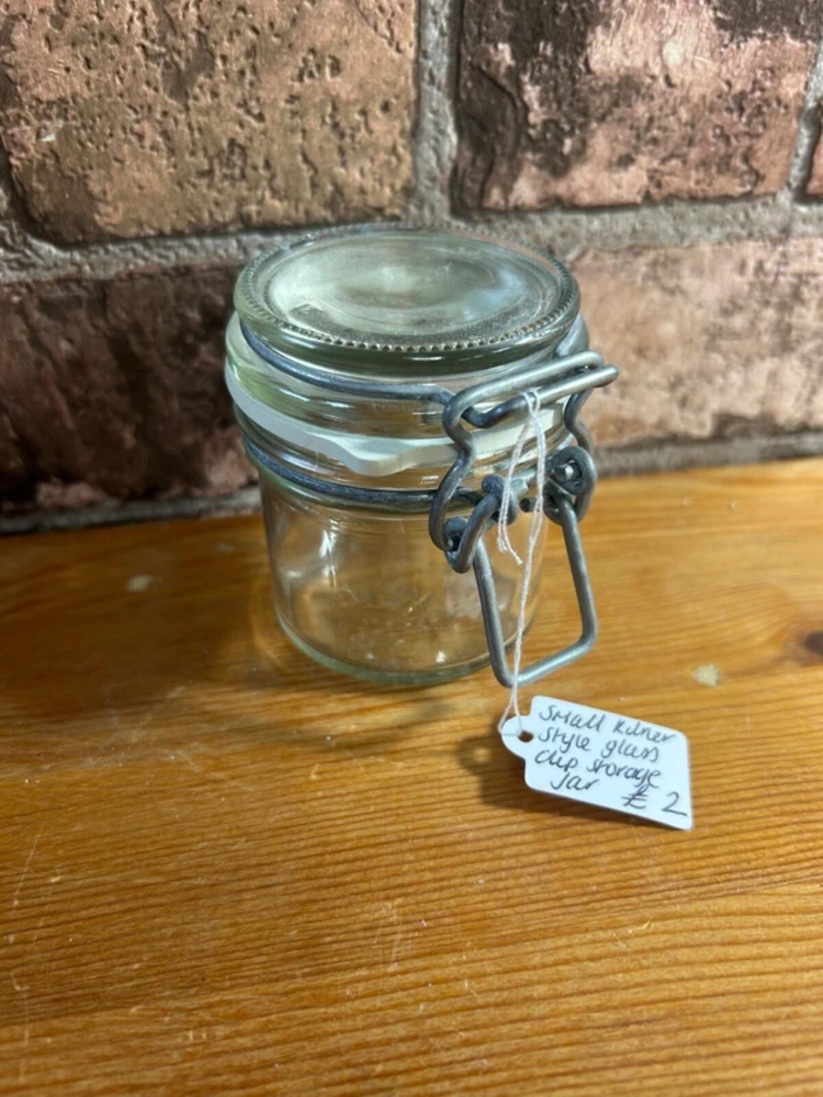 Small Clip Glass Storage Jar