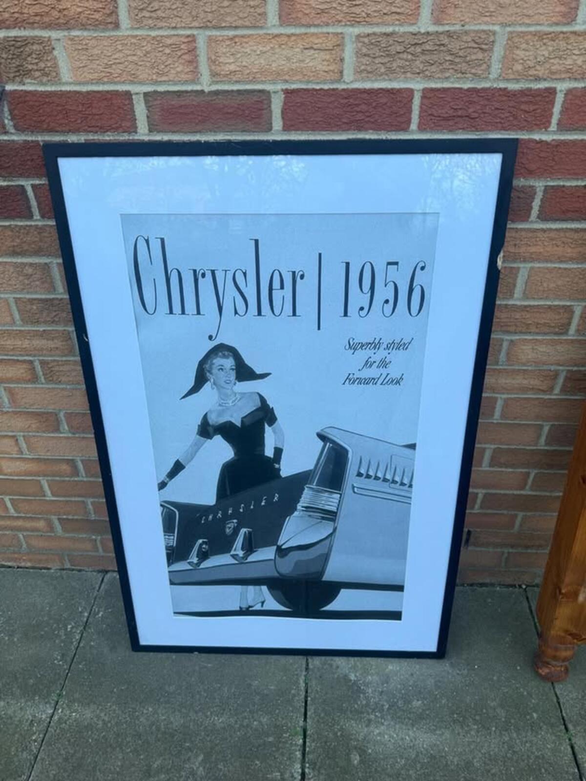 Framed Chrysler Advertising Print