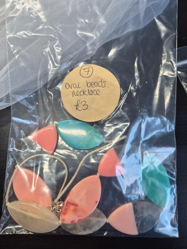 Oval beads necklace