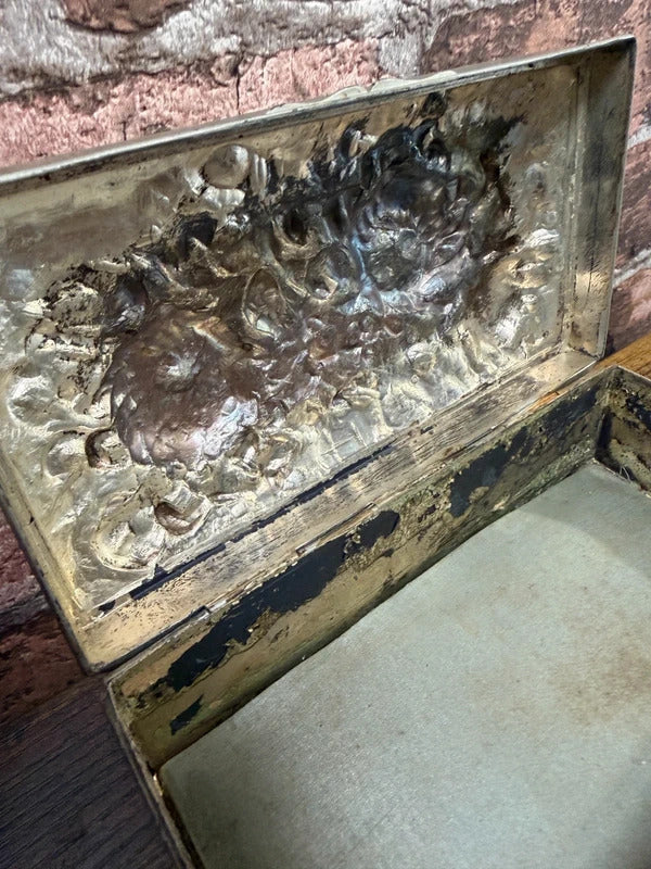Antique Japanese Metal Jewellery Box