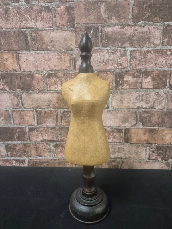 Vintage style paper mache tabletop mannequin jewellery stand