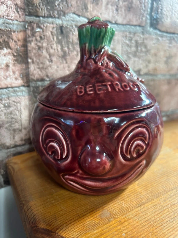 Vintage Sylvac Beetroot Face Storage Pot