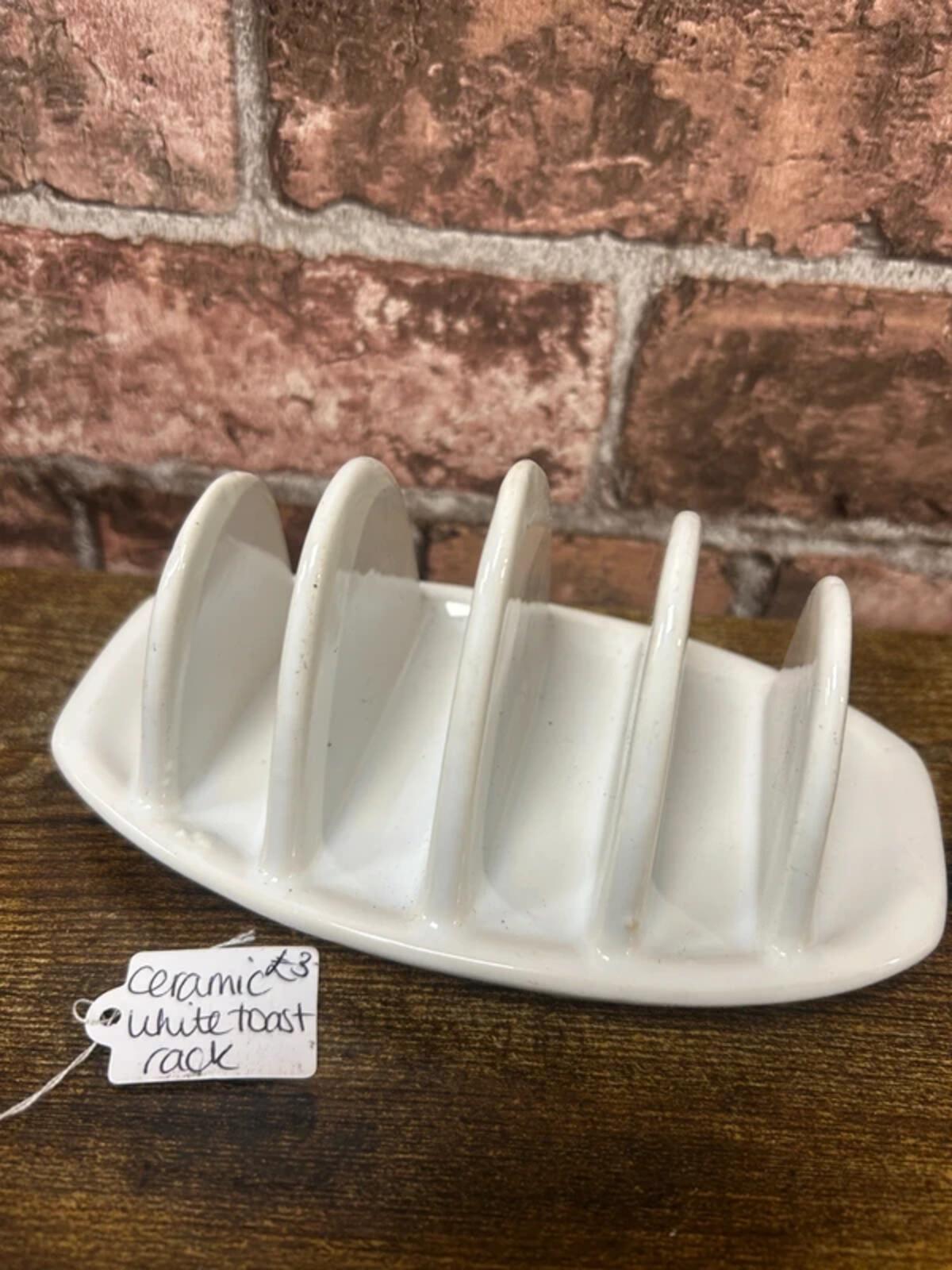 Ceramic White Toast Rack