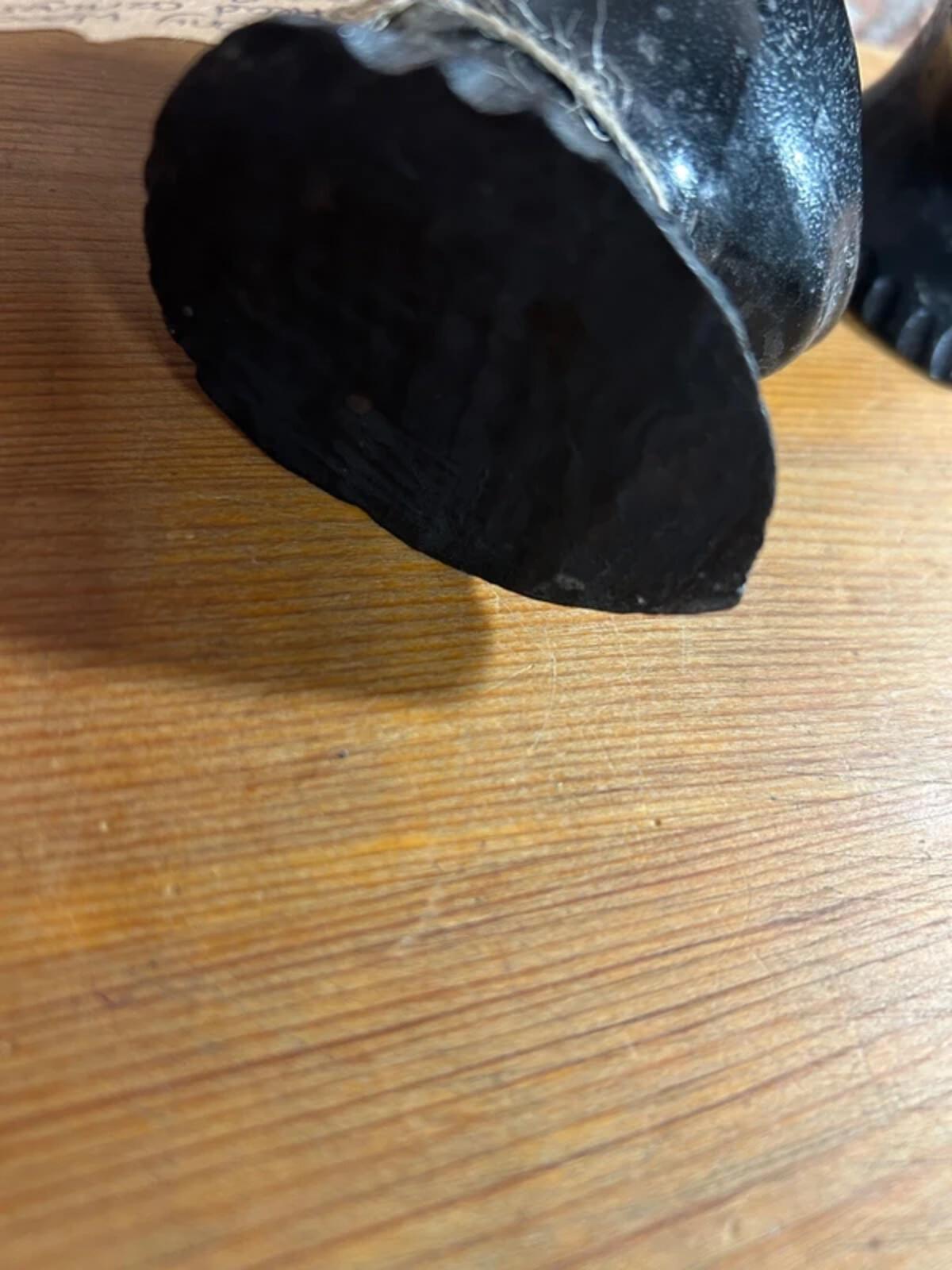 Pair of Ebony Wood African Head Carvings