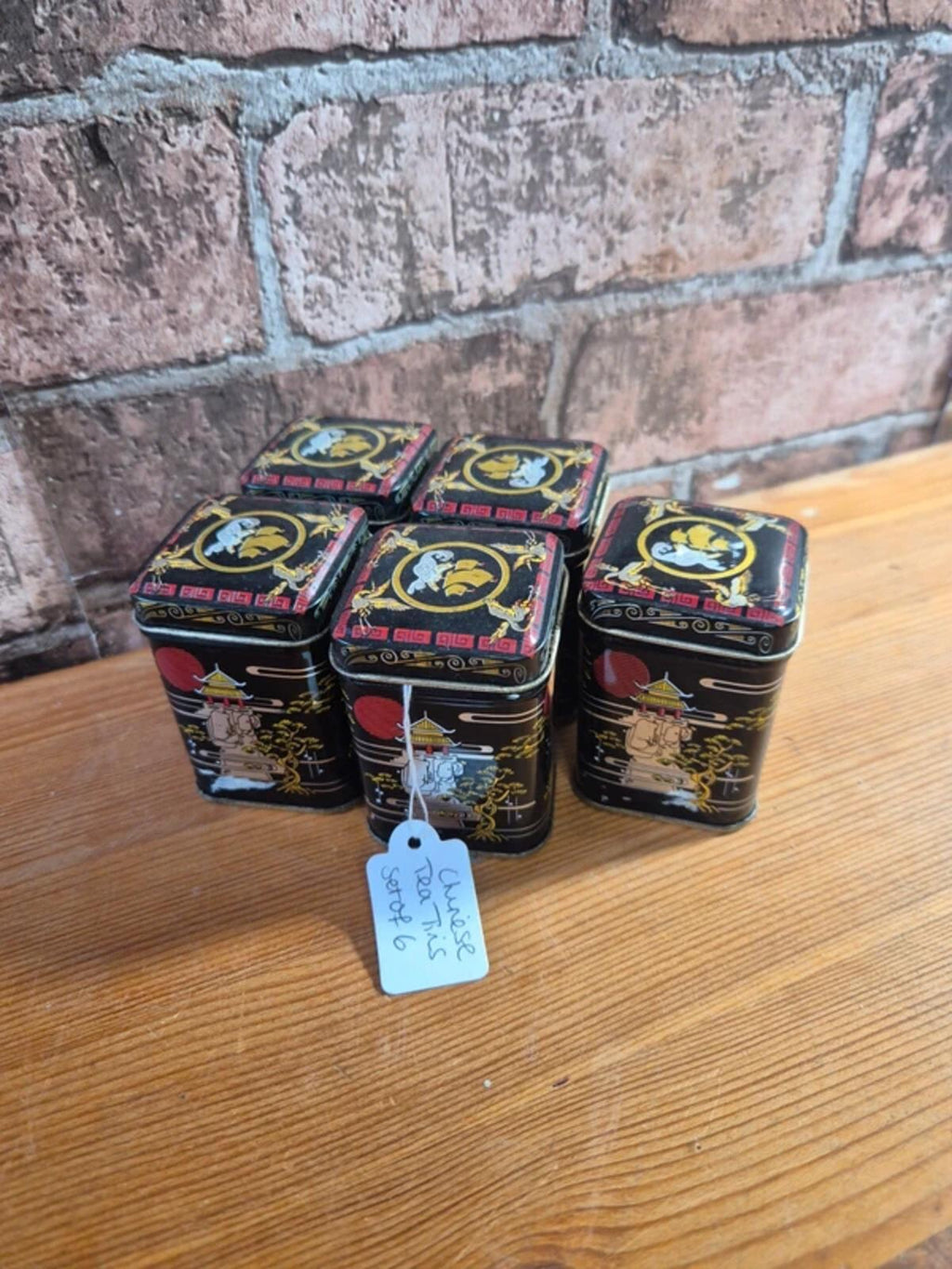 Set of 4 tea tins