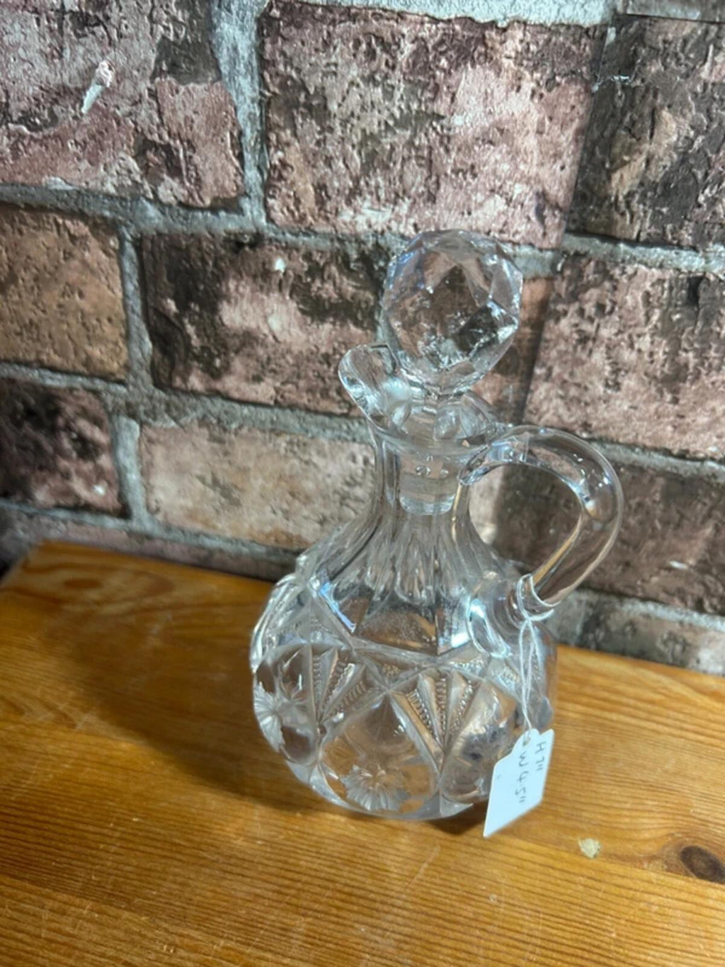 Crystal Cut Vintage Vinegar Decanter