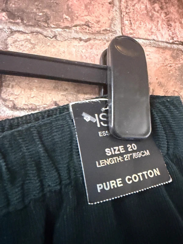 Isle Essentials Dark Green Corduroys - Size 20