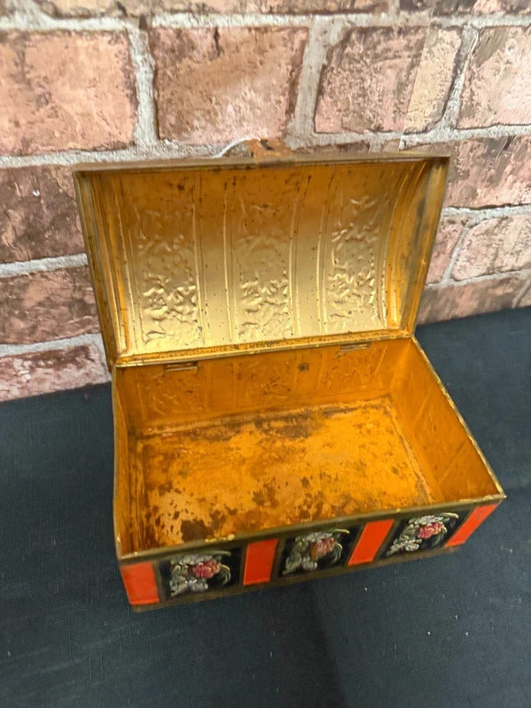 Vintage Domed Top Metal Tin