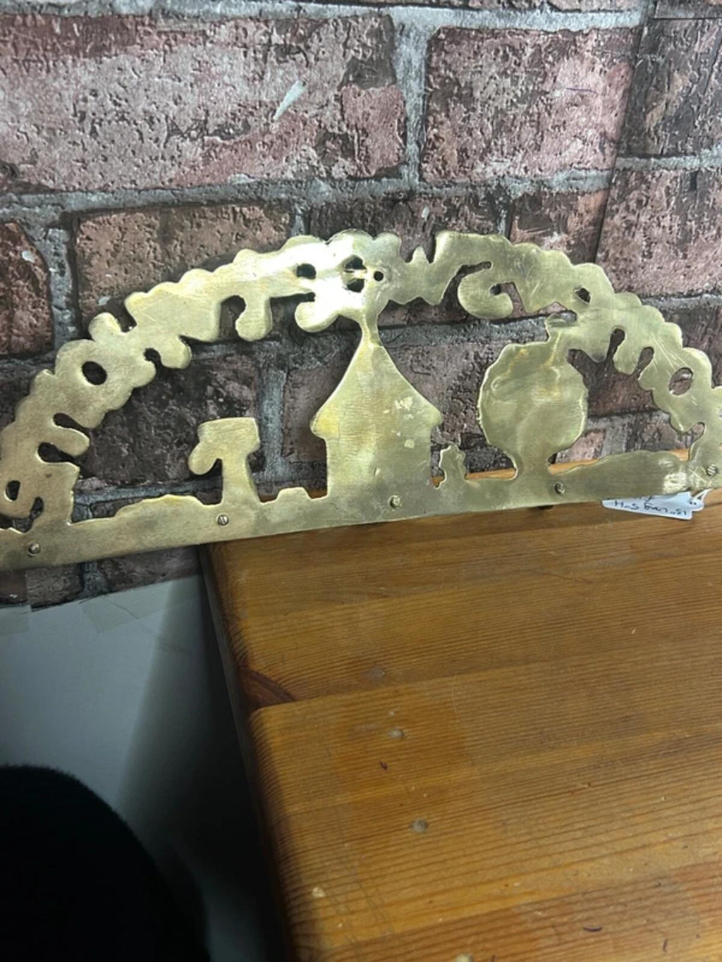 Vintage Home Sweet Home Brass