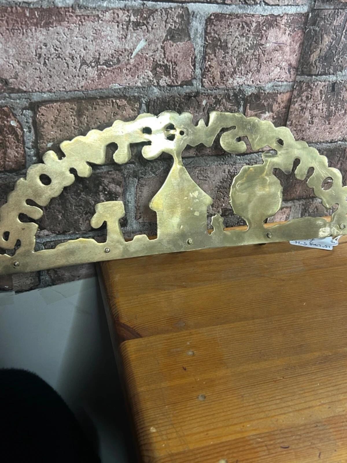 Vintage Home Sweet Home Brass