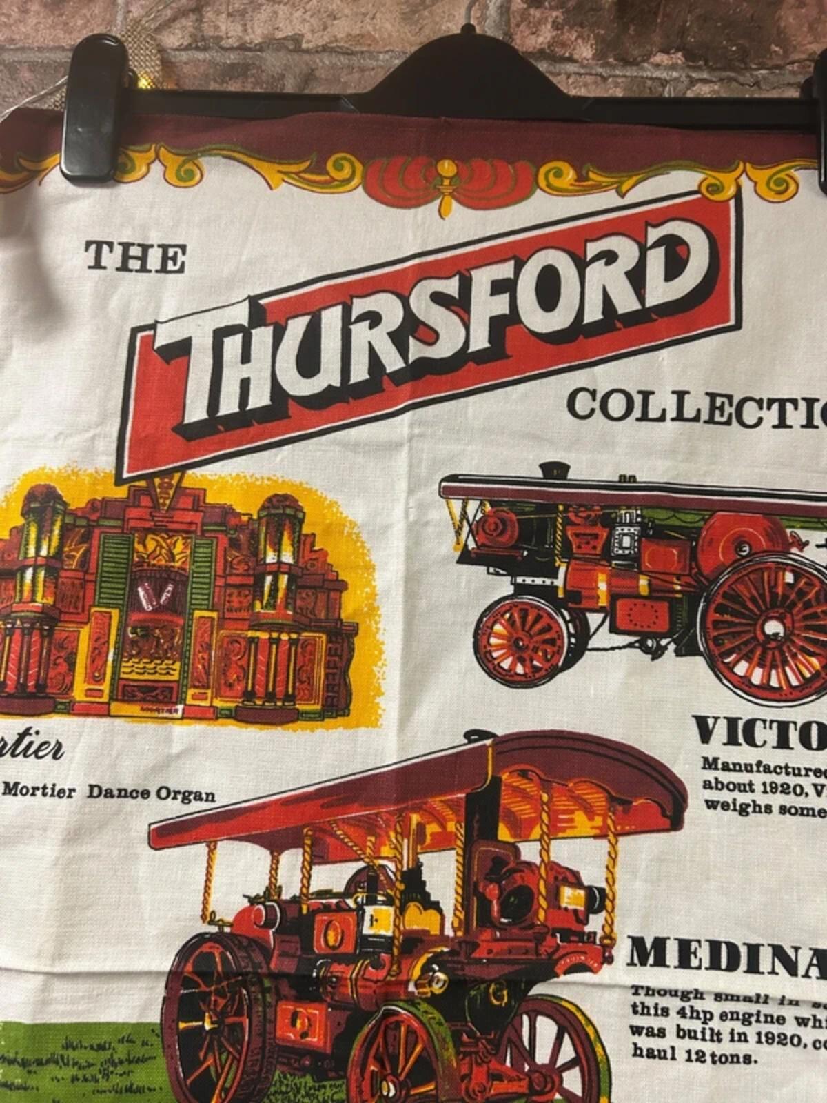 Thursford Collection Vintage Steam Traction Engine Tea Towel