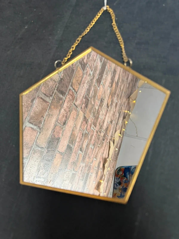 Vintage Style Brass Edge Mirror