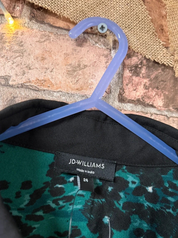 JD Williams Green Leopard Dress - Size 24